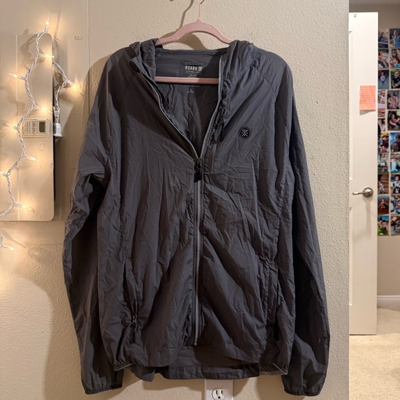 Roark Other - Roark Packable Shell Jacket Mens Large Gray Hooded Lightweight Windbreaker